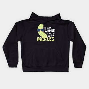 Life Is Better With Pickles Funny Kids Hoodie